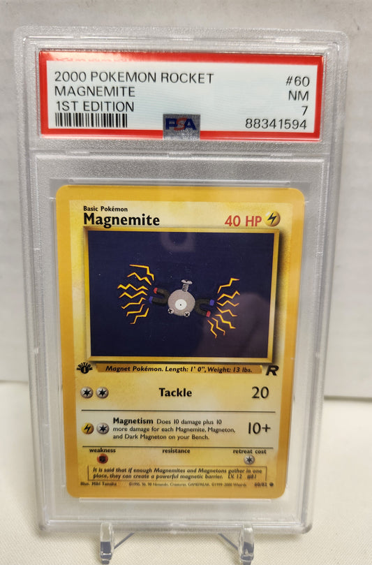 2000 Pokemon Magnemite 1st edition #60 PSA 7