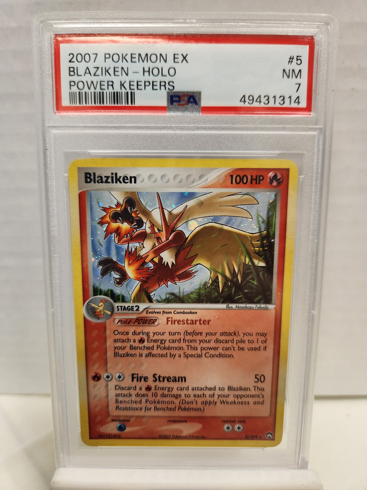 Pokemon Blaziken-Holo #5 PSA 76 Power Keepers